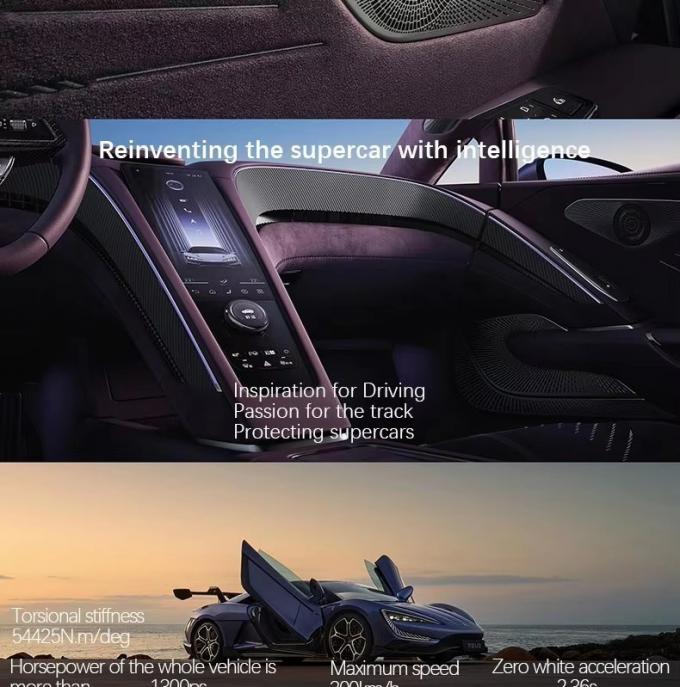 China′s New EV Car Byd Pure Electric Supercar Yangwang U9 Four-Wheel Drive Supercar 2.36 Seconds to 100 Km
